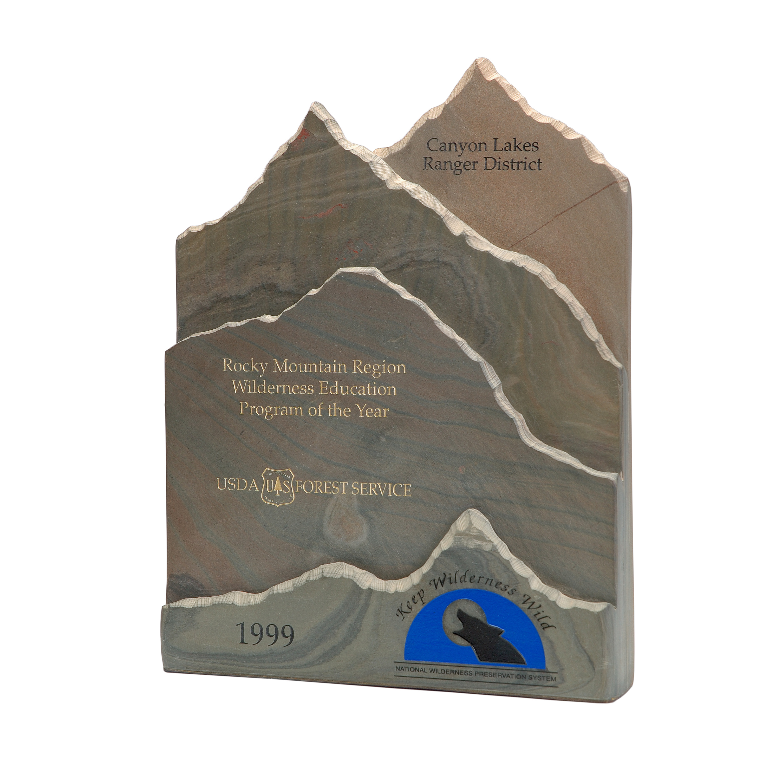 Laser Engraved Mountain Award